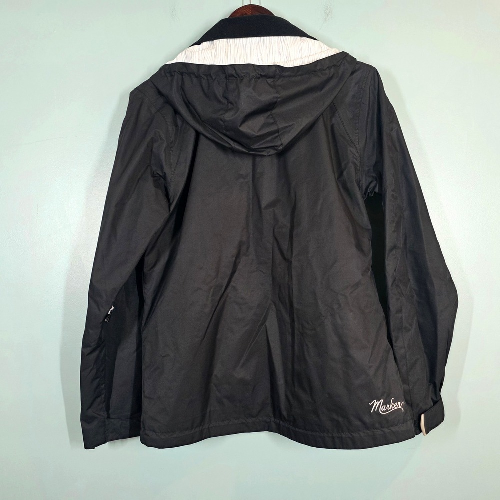 Marker Womens Ski Jacket Black White Hooded Winter Coat Size 8 RN73344 - Picture 2 of 16